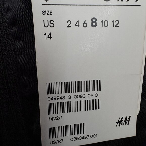 NWT H&M Black Silver Embellished Sequin Embroidered Beaded Mini Skirt Women’s 8 - Picture 5 of 7